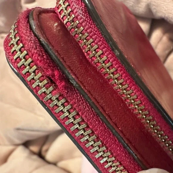 Coach Cherry Red Leather Wristlet - Picture 4 of 4